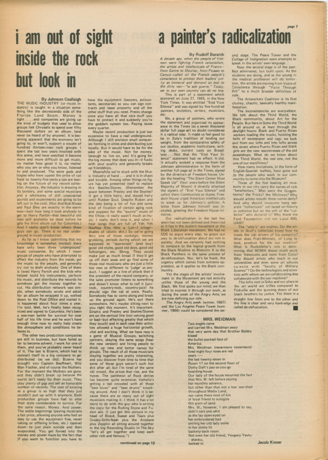 <em>The New York Element</em>, Nueva York, vol. 1, n.º 6, febrero-marzo, 1970, p. 7
