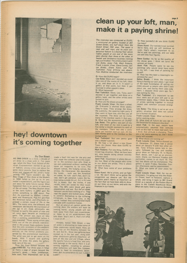 <em>The New York Element</em>, Nueva York, vol. 1, n.º 6, febrero-marzo, 1970, p. 8