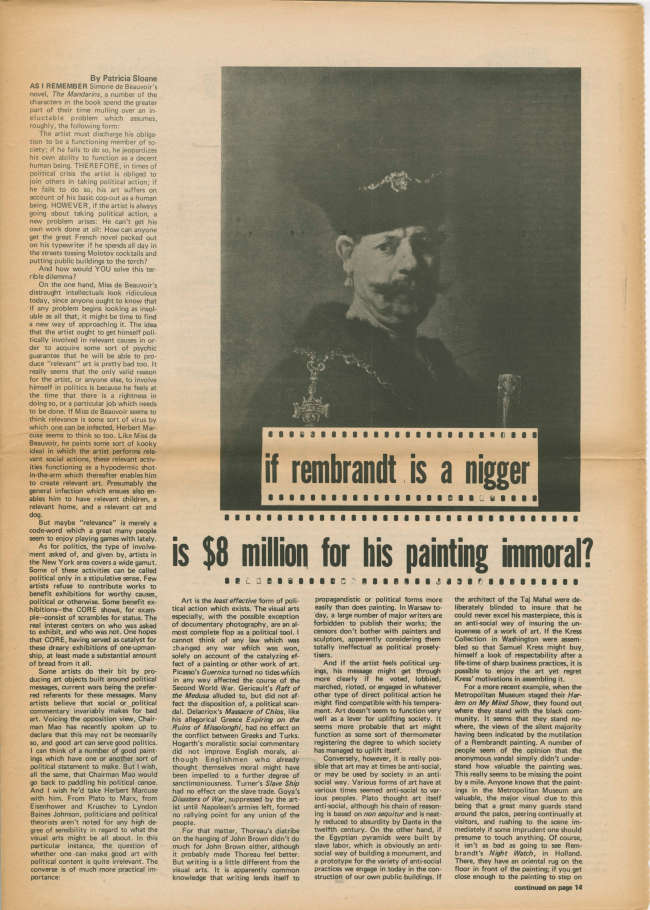 <em>The New York Element</em>, Nueva York, vol. 1, n.º 6, febrero-marzo, 1970, p. 11