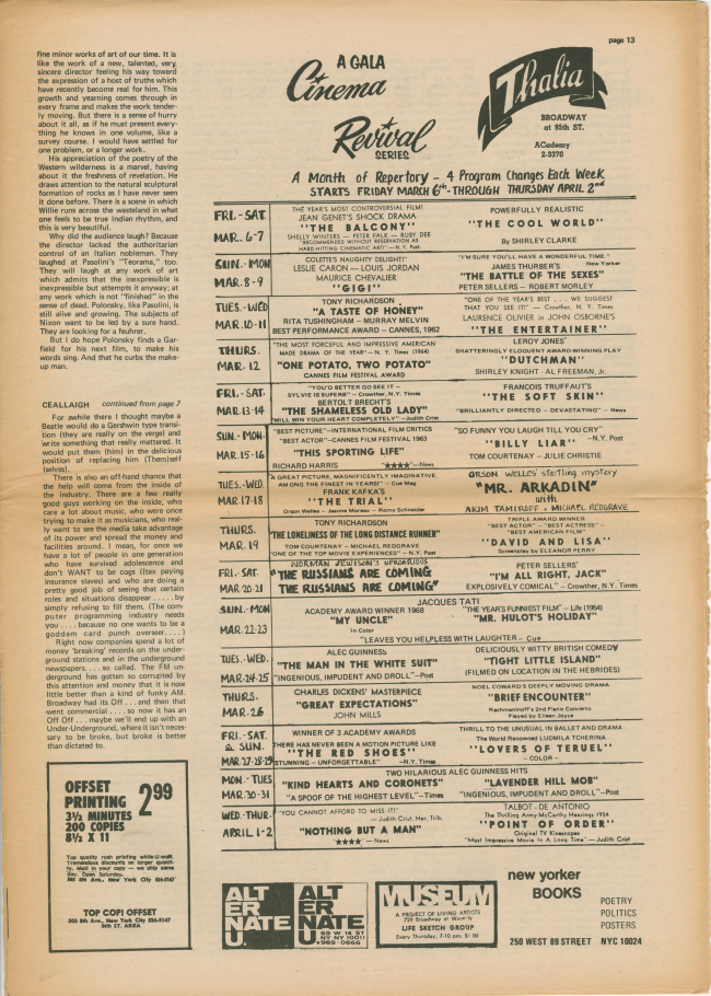 <em>The New York Element</em>, Nueva York, vol. 1, n.º 6, febrero-marzo, 1970, p. 13