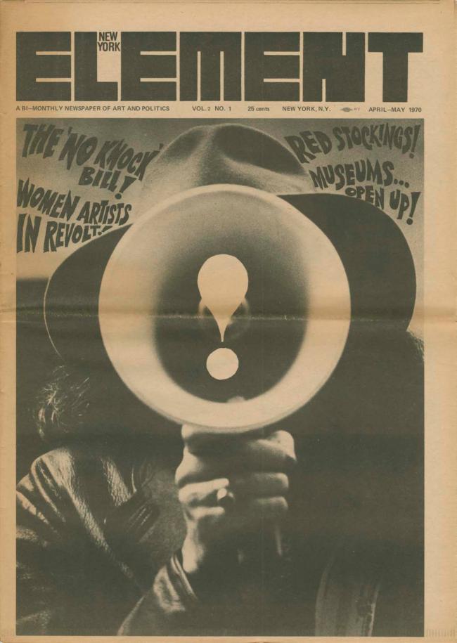 <em>The New York Element</em>, Nueva York, vol. 2, n.º 1, abril-mayo, 1970, p. 1