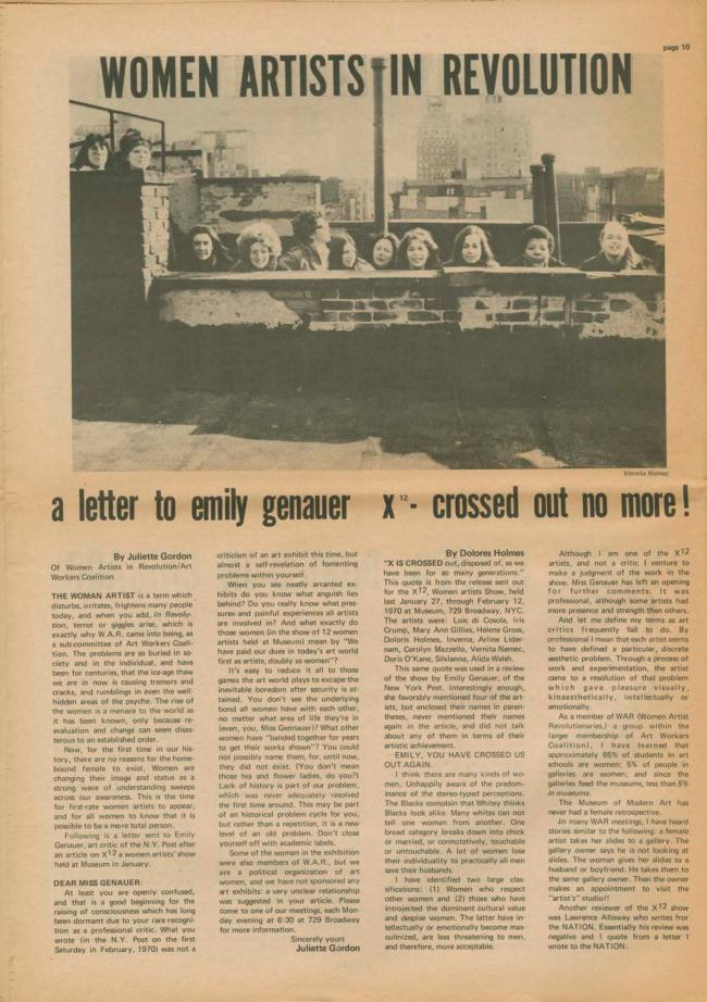<em>The New York Element</em>, Nueva York, vol. 2, n.º 1, abril-mayo, 1970, p. 10