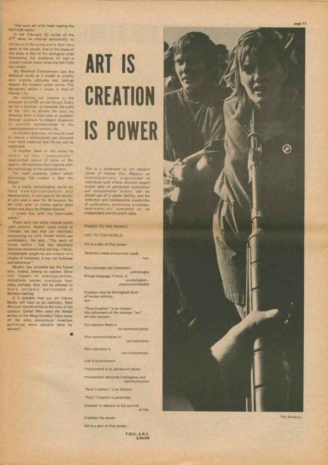 <em>The New York Element</em>, Nueva York, vol. 2, n.º 1, abril-mayo, 1970, p. 11