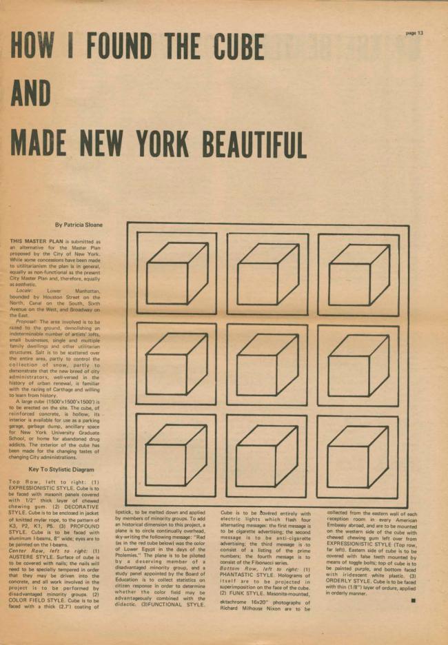<em>The New York Element</em>, Nueva York, vol. 2, n.º 1, abril-mayo, 1970, p. 13