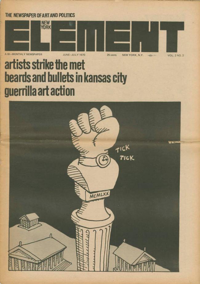 <em>The New York Element</em>, Nueva York, vol. 2, n.º 2, junio-julio, 1970, p. 1