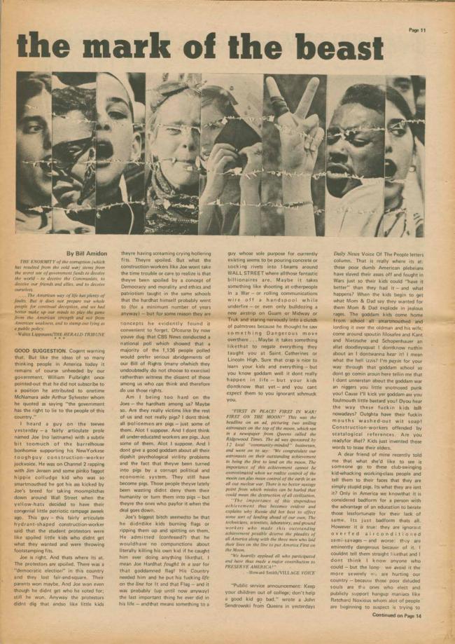 <em>The New York Element</em>, Nueva York, vol. 2, n.º 2, junio-julio, 1970, p. 11