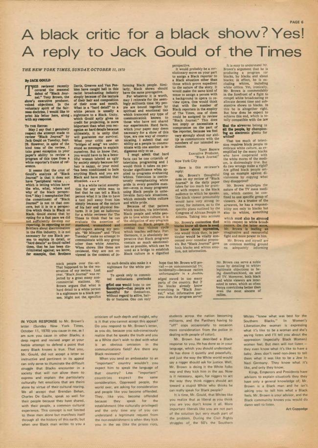 <em>The New York Element</em>, Nueva York, vol. 2, n.º 3, noviembre-diciembre, 1970, p. 6