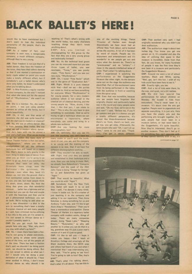 <em>The New York Element</em>, Nueva York, vol. 2, n.º 4, marzo-abril, 1971, p. 5