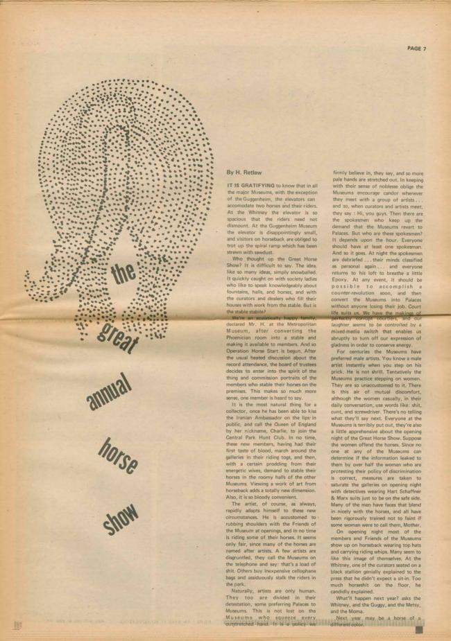 <em>The New York Element</em>, Nueva York, vol. 2, n.º 4, marzo-abril, 1971, p. 7