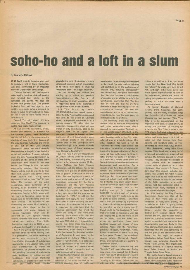 <em>The New York Element</em>, Nueva York, vol. 2, n.º 4, marzo-abril, 1971, p. 9