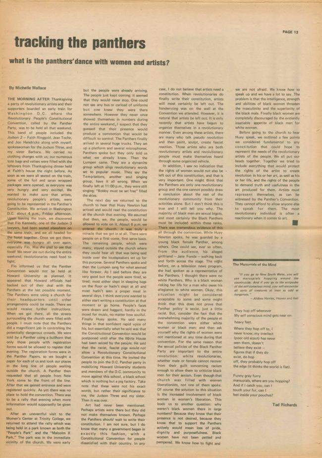 <em>The New York Element</em>, Nueva York, vol. 2, n.º 4, marzo-abril, 1971, p. 13