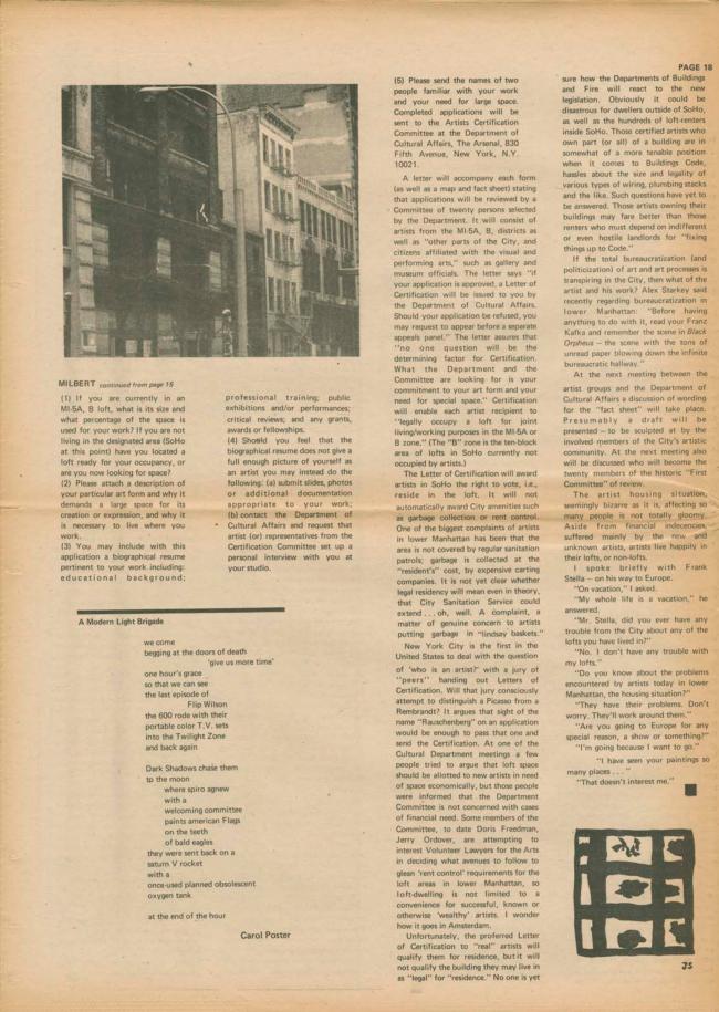 <em>The New York Element</em>, Nueva York, vol. 2, n.º 4, marzo-abril, 1971, p. 18