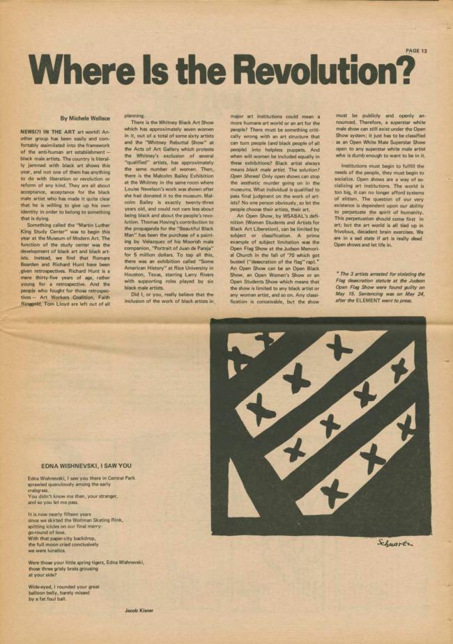 <em>The New York Element</em>, Nueva York, vol. 2, n.º 5, junio-julio, 1971, p. 13
