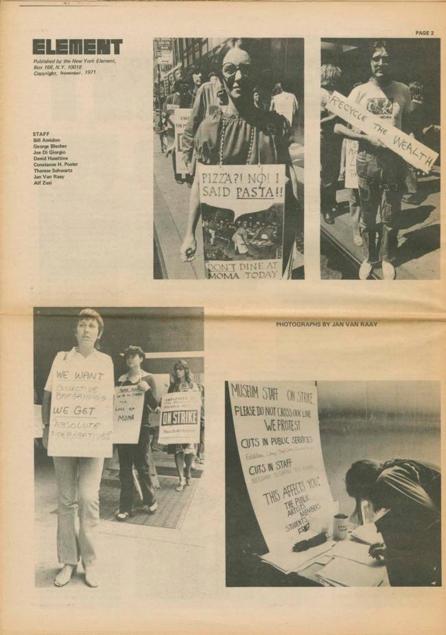 <em>The New York Element</em>, Nueva York, vol. 2, n.º 6, noviembre-diciembre, 1971, p. 2