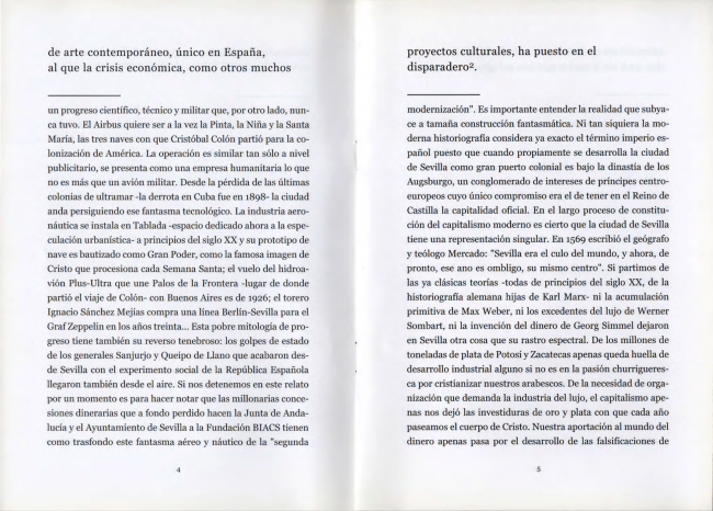 Folleto de la Plataforma de Reflexión sobre Políticas Culturales, <em>Es como EL TRABAJO, que no le puede gustar a todo el mundo</em>, Sevilla, abril, 2010