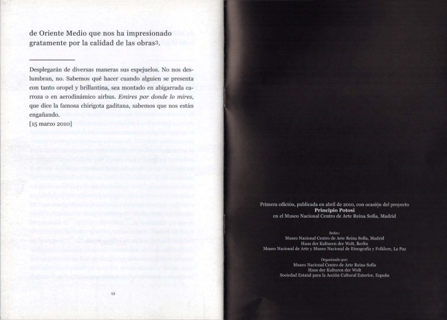 Folleto de la Plataforma de Reflexión sobre Políticas Culturales, <em>Es como EL TRABAJO, que no le puede gustar a todo el mundo</em>, Sevilla, abril, 2010