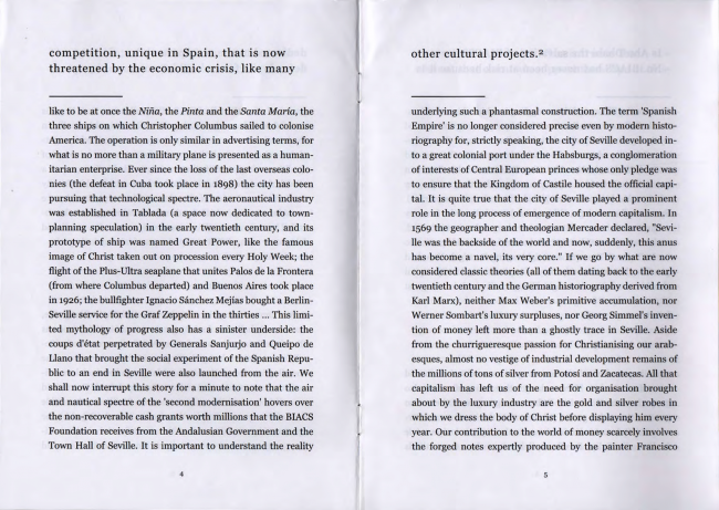 Folleto de la Plataforma de Reflexión sobre Políticas Culturales, <em>It’s like WORK, which is not to everybody’s liking</em> [Es como EL TRABAJO, que no le puede gustar a todo el mundo], Berlín, 2011