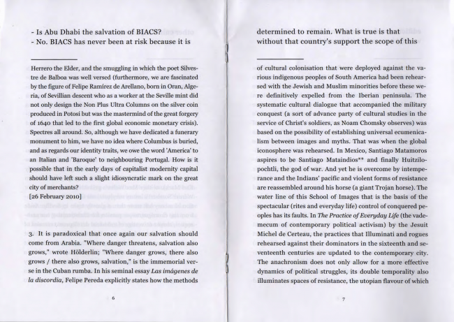 Folleto de la Plataforma de Reflexión sobre Políticas Culturales, <em>It’s like WORK, which is not to everybody’s liking</em> [Es como EL TRABAJO, que no le puede gustar a todo el mundo], Berlín, 2011