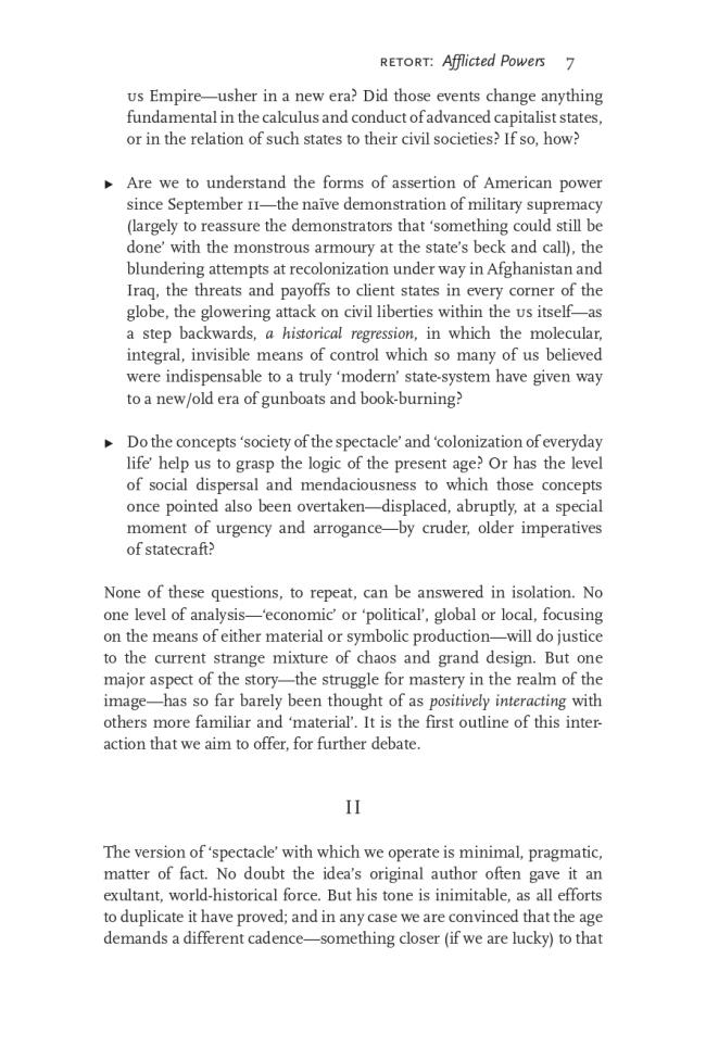 RETORT, “Afflicted Powers: The State, the Spectacle and September 11” [Poderes afligidos. El Estado, el espectáculo y el 11 de septiembre], <em>New Left Review</em>, Londres, vol. 27, mayo-junio, 2004, p. 7