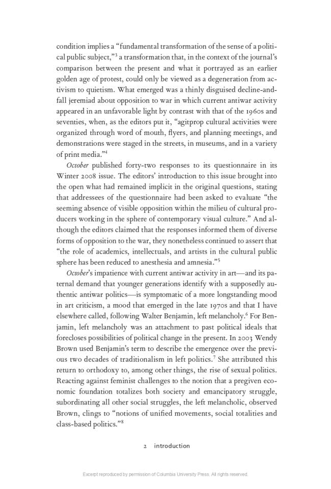Rosalyn Deutsche, "Introduction" [Introducción], en <em>Hiroshima after Iraq: Three Studies in Art and War</em> [Hiroshima después de Irak. Tres estudios sobre el arte y la guerra], Nueva York, Columbia University Press, 2010, 2
