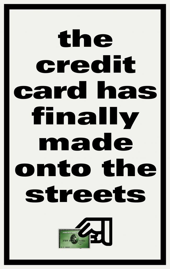 <em>Technologies To The People</em> advertisement on the Street Access Machine, 1996