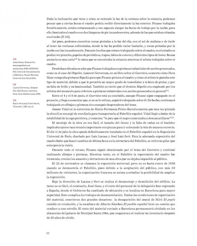 Artículo de la publicación de la 19 Jornada de Conservación de Arte Contemporáneo, editado por el Museo Reina Sofía 