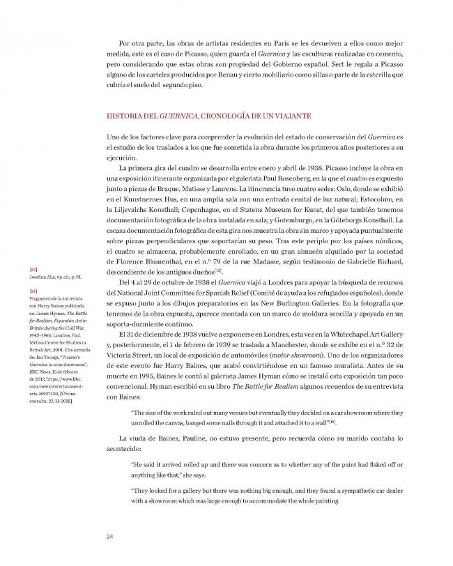 Artículo de la publicación de la 19 Jornada de Conservación de Arte Contemporáneo, editado por el Museo Reina Sofía 