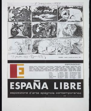 Cartel de la exposición «España Libre, Esposizone d'arte Spagnola Contemporanea»