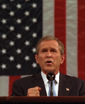 Eric Draper, El presidente George W. Bush se dirige a la sesión conjunta del Congreso, 20 de septiembre, 2001