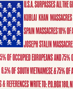George Maciunas, <em>U.S.A. Surpasses All the Genocide Records…</em> [EE. UU. sobrepasa todos los récords de genocidio…, 1966]