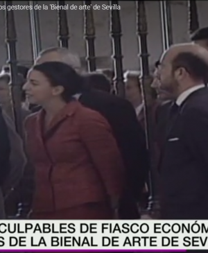 Captura del reportaje “Declarados culpables de fiasco económico los gestores de la ‘Bienal de arte’ de Sevilla”, La Sexta Noticias, 21 de enero, 2016