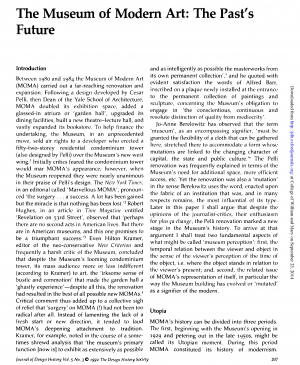 Alan Wallach, “The Museum of Modern Art: The Past’s Future”, <em>Journal of Design History</em>, vol. 5, no. 3 (1992): 207