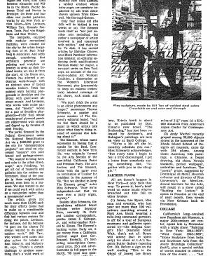 Grace Glueck, “Keeping Art On The Streets” [Manteniendo el arte en las calles], <em>The New York Times</em>, Nueva York, 28 de septiembre, 1969, sección D, p. 35