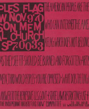 Faith Ringgold, <em>People’s Flag Show</em>, 1971. Litografía offset