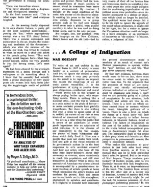 Max Kozloff, “… A Collage of Indignation”, <em>The Nation</em>, New York, February 20, 1967, 248