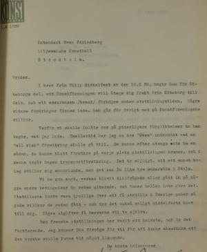 Correspondencia entre Liljevalchs Konsthall de Estocolmo y otras instituciones