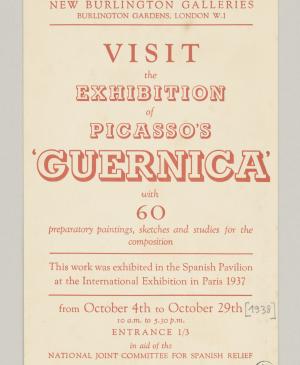  Invitación para Picasso's Guernica, New Burlington Galleries