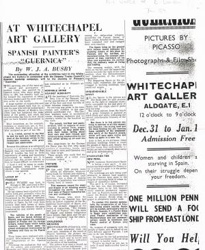 En la Whitechapel Art Gallery. El Guernica del Pintor Español