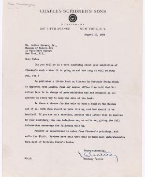 Carta de Whitney Darrow a Julian Street Jr.