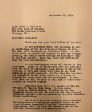 Carta de Evelyn Ahrend a Alice Roullier