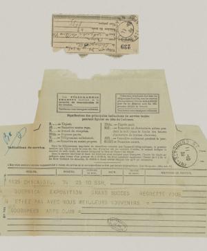 Telegrama de Charles Goodspeed a Pablo Picasso