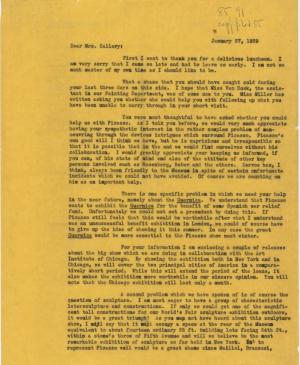 Carta de Alfred H. Barr Jr. a Meric Callery