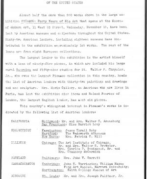 Préstamos de Picasso llegan al Museum of Modern Art de todos los rincones de Estados Unidos