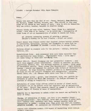 Notas para la conferencia «Picasso» 