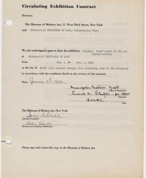 Circulating exhibition catalogue for Picasso: Forty Years of His Art (second edition), between the Museum of Modern Art, New York, and the Minneapolis Institute of Arts