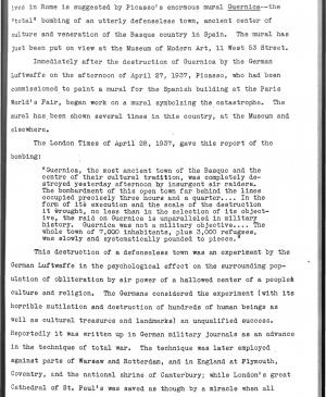 El gran mural de Picasso del bombardeo que destruyó Guernica expuesto en el Museum of Modern Art