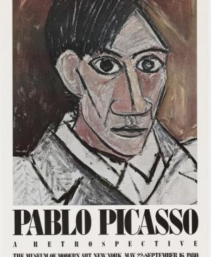 Cartel de la exposición Pablo Picasso: a retrospective
