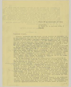 Carta de Mariano Miguel a F.O.A.R.E.