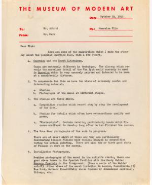 Carta de Alfred H. Barr Jr. a John E. (Dick) Abbott