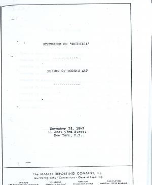 Actas del «Symposium on Guernica»